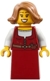 Marchand, robe rouge foncé (Merchant, Dark Red Dress)