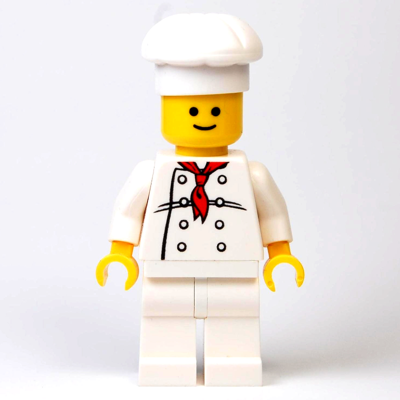 Chef - torse blanc, jambes blanches, chapeau blanc (Chef - White Torso, White Legs, White Hat)