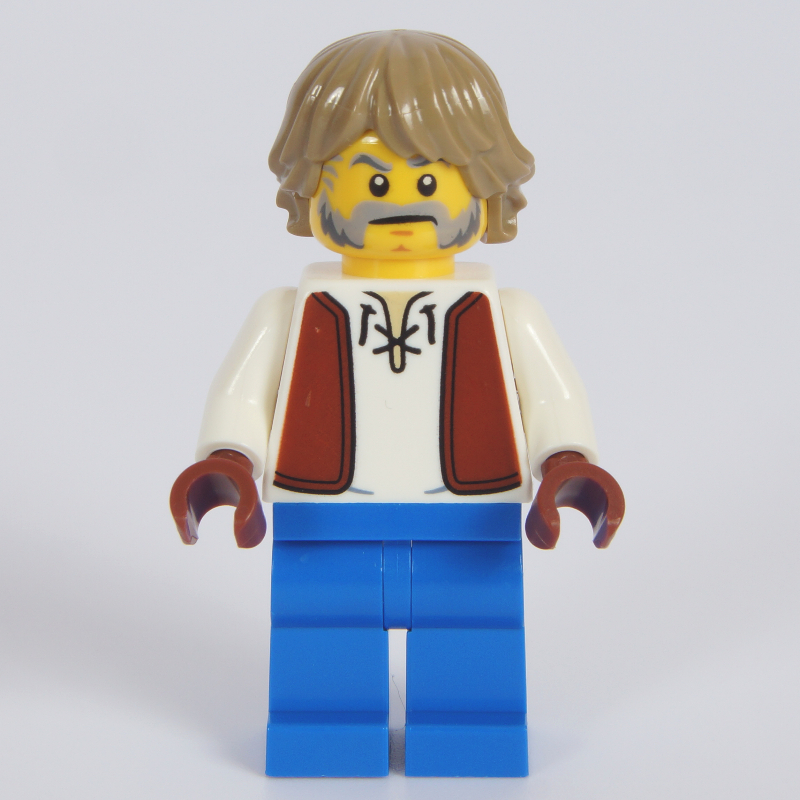 Villageois, homme, gilet brun foncé, jambes bleues, cheveux beige foncé (Villager, Man, Dark Brown Vest, Blue Legs, Dark Tan Hair)