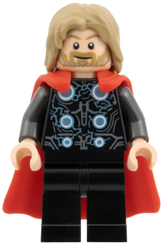 Thor, cheveux beige foncé, cape en caoutchouc (Thor, Dark Tan Hair, Rubber Cape)