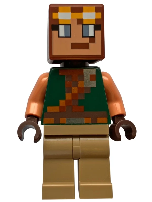 Héros, torse vert foncé, jambes beige foncé (Hero, Dark Green Torso, Dark Tan Legs)