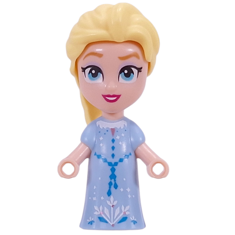 Elsa — micro-poupée, robe bleu clair vif, cheveux dans la queue (Elsa - Microdoll, Bright Light Blue Dress, Hair in Tail)