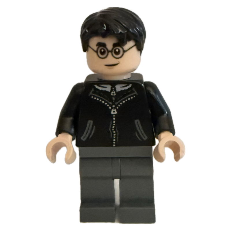 Harry Potter, manteau noir, longues jambes gris bleuté foncé (Harry Potter, Black Coat, Long Dark Bluish Grey Legs)
