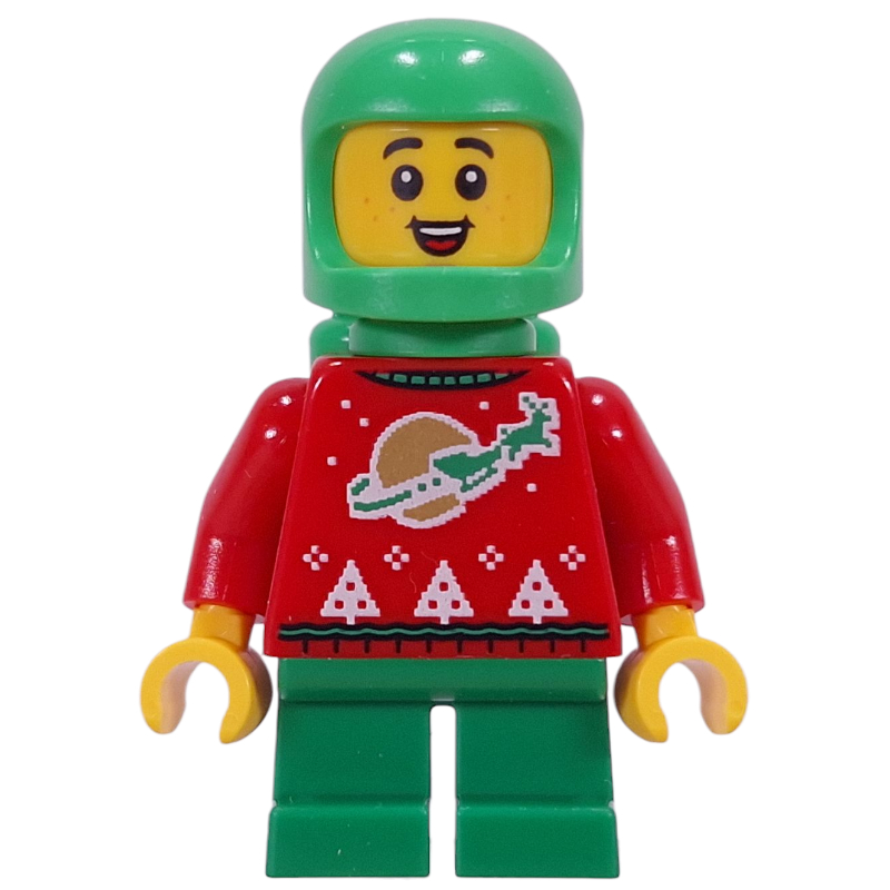 Elf - torse rouge, jambes vertes, casque de l'espace (Elf - Red Torso, Green Legs, Space Helmet)