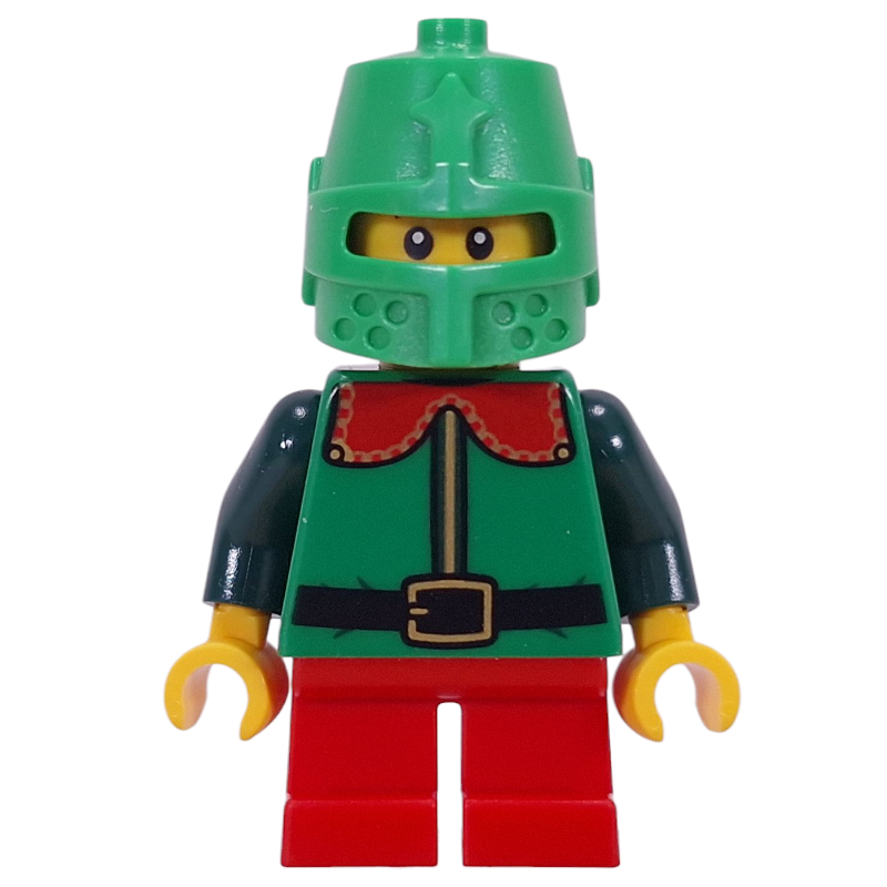 Elf - torse vert, jambes rouges, casque de chevalier (Elf - Green Torso, Red Legs, Knight Helmet)