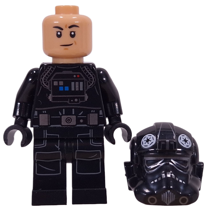 Pilote TIE, jambes imprimées, tête beige chaud (TIE Pilot, Printed Legs, Warm Tan Head)