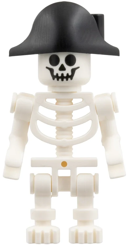 Squelette, face standard, bras pliés, pinces à main verticales, 78132 torse (Skeleton, Standard Face, Bent Arms, Vertical Hand Clips, 78132 Torso)