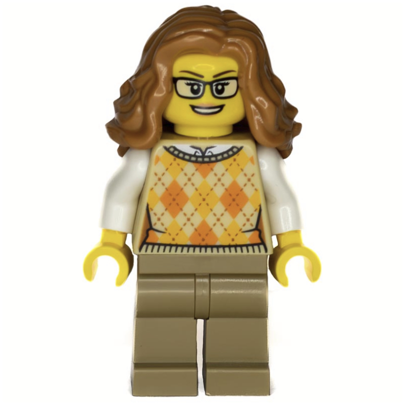 Torse beige, pull, jambes beige foncé, cheveux nougat moyen (Tan Torso, Sweater, Dark Tan Legs, Medium Nougat Hair)