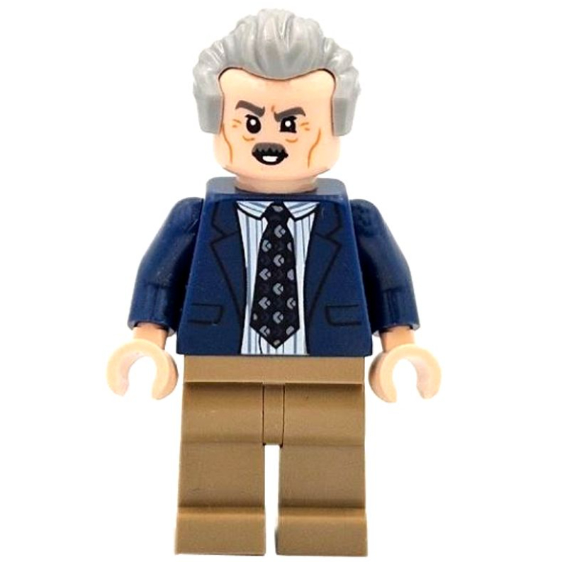 J. jonah jameson, tenue bleu foncé, cheveux gris bleuté clair (J. Jonah Jameson, Dark Blue Suit, Light Bluish Gray Hair)