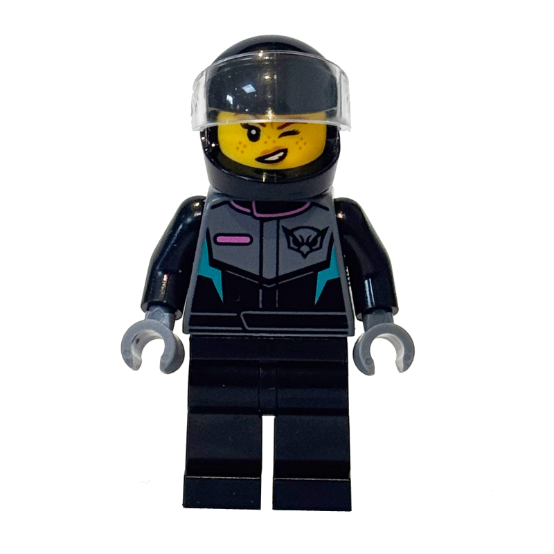 Pilote, tenue noire, casque (Pilot, Black Suit, Helmet)