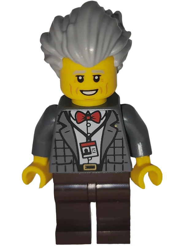Musicien, veste gris bleuté foncé, cheveux bruns foncés, cheveux gris bleuté clair (Musician, Dark Bluish Grey Jacket, Dark Brown Hair, Light Bluish Grey Hair)