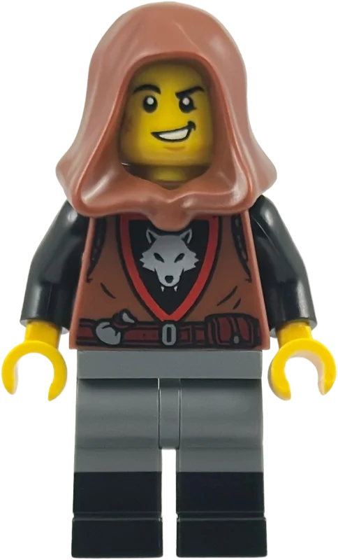 Chevalier, Wolfpack, capuche brun rougeâtre (Knight, Wolfpack, Reddish Brown Hood)