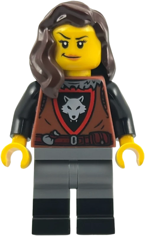 Chevalier, Wolfpack, cheveux brun foncé (Knight, Wolfpack, Dark Brown Hair)