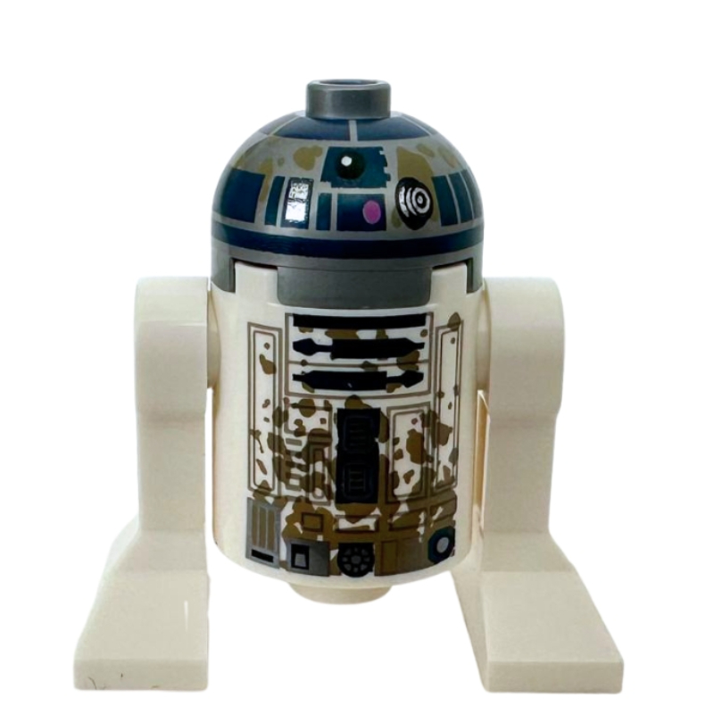 Droïde astromécano, R2-D2, dôme plat argenté, taches de boue (Astromech Droid, R2-D2, Flat Silver Dome, Mud Stains)