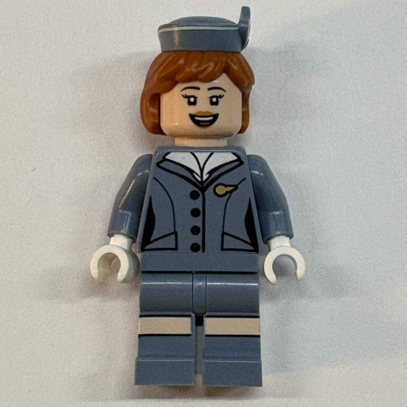 Pan am Air hôtesse, uniforme bleu sable (Pan Am Air Hostess, Sand Blue Uniform)