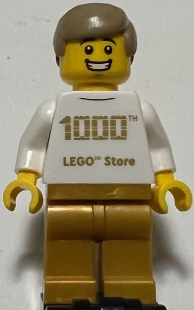San antonio 1000th LEGO boutique figurines, cheveux bruns foncés (San Antonio 1000th LEGO Store Minifigures, Dark Tan Hair)