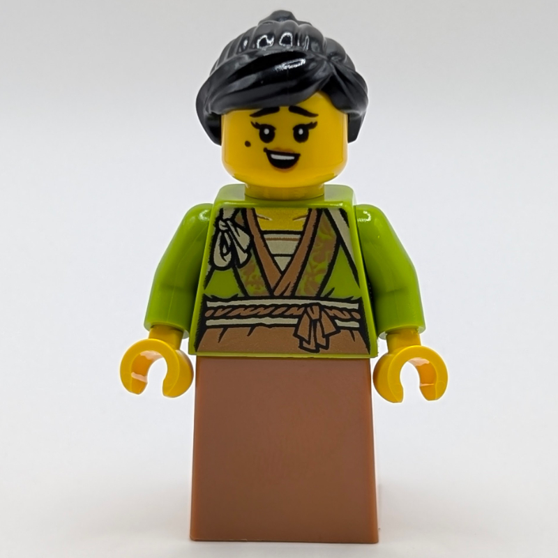 Robes de vert citron, robe de nougat moyen, cheveux noirs (Lime Robes, Medium Nougat Dress, Black Hair)