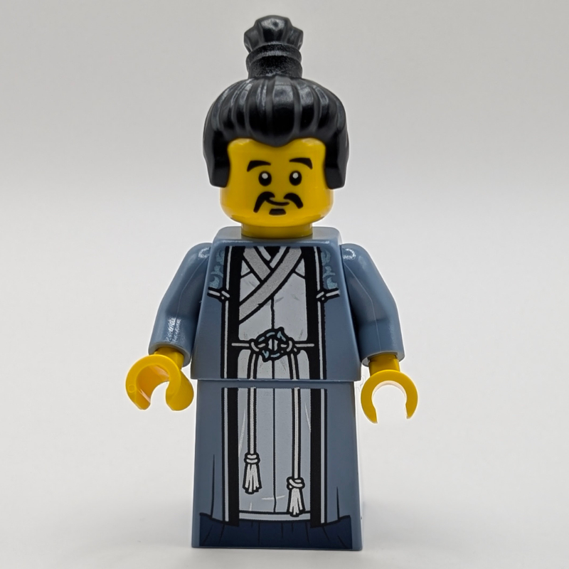 Su dongpo, robe bleu sable / robe, cheveux noirs (Su Dongpo, Sand Blue Robes/Dress, Black Hair)