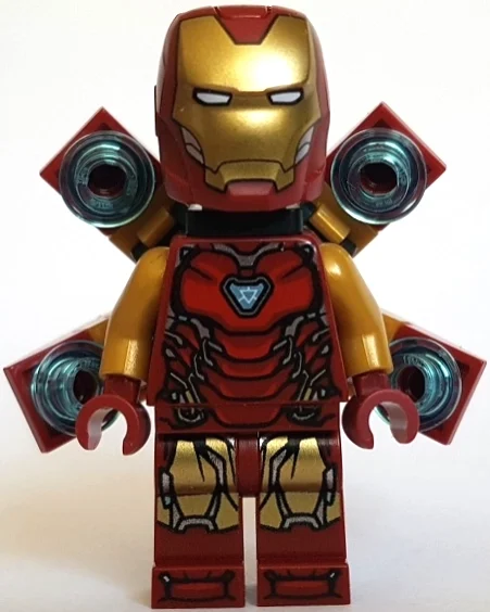Iron Man marque 85 armure, bras or nacré, casque angulaire, support de cou (Iron Man Mark 85 Armor, Pearl Gold Arms, Angular Helmet, Neck bracket)