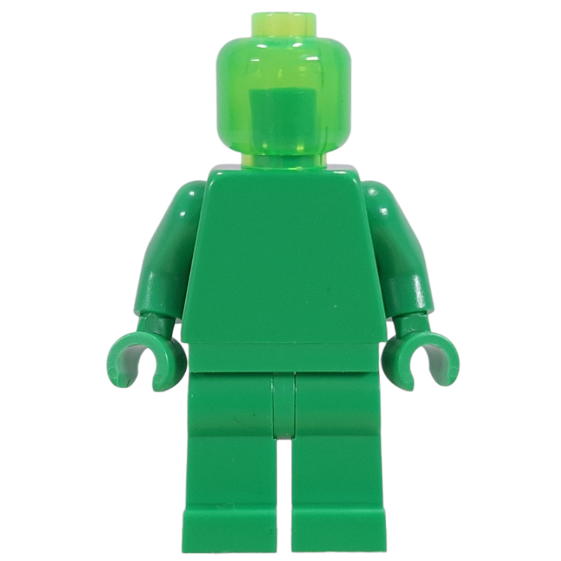 Monochrome, vert vif avec tête vert transparent-brillant (Monochrome, Bright Green with Trans-Bright Green Head)