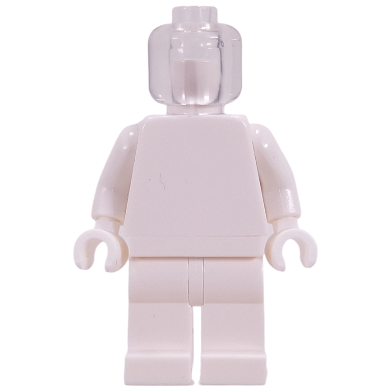 Monochrome, blanc avec tête transparente (Monochrome, White with Trans-Clear Head)