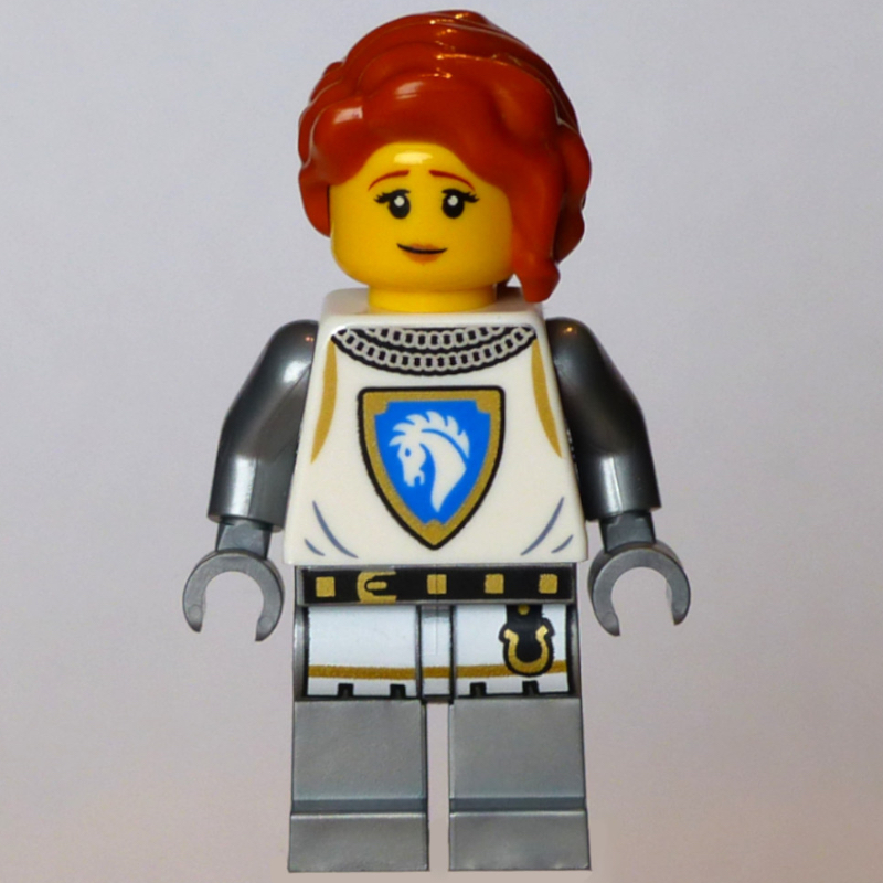 Cheval chevalier, cheveux orange foncé (Horse Knight, Dark Orange Hair)