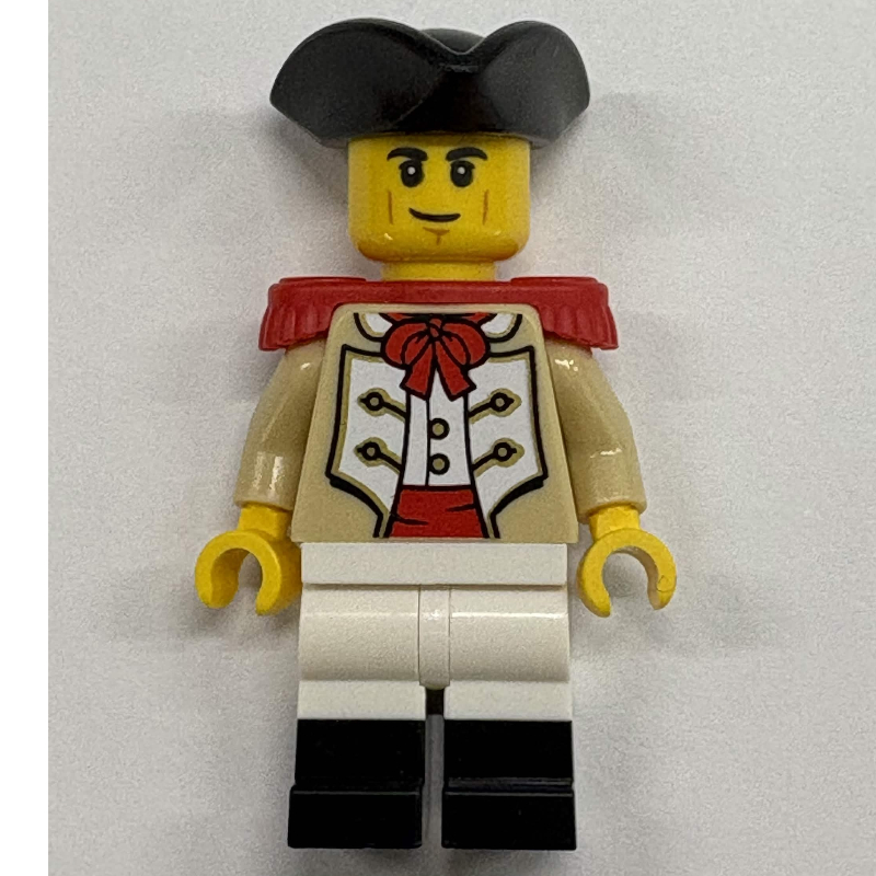 Marine, homme, épaulette rouge, tricorne noir (Marine, Male, Red Epaulette, Black Tricorn)