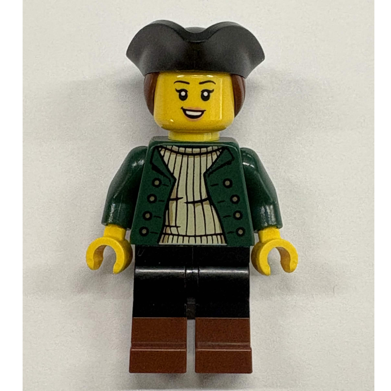Bateau, torse vert foncé, jambes noires, tricorne noir (Boatswain, Dark Green Torso, Black Legs, Black Tricorn)