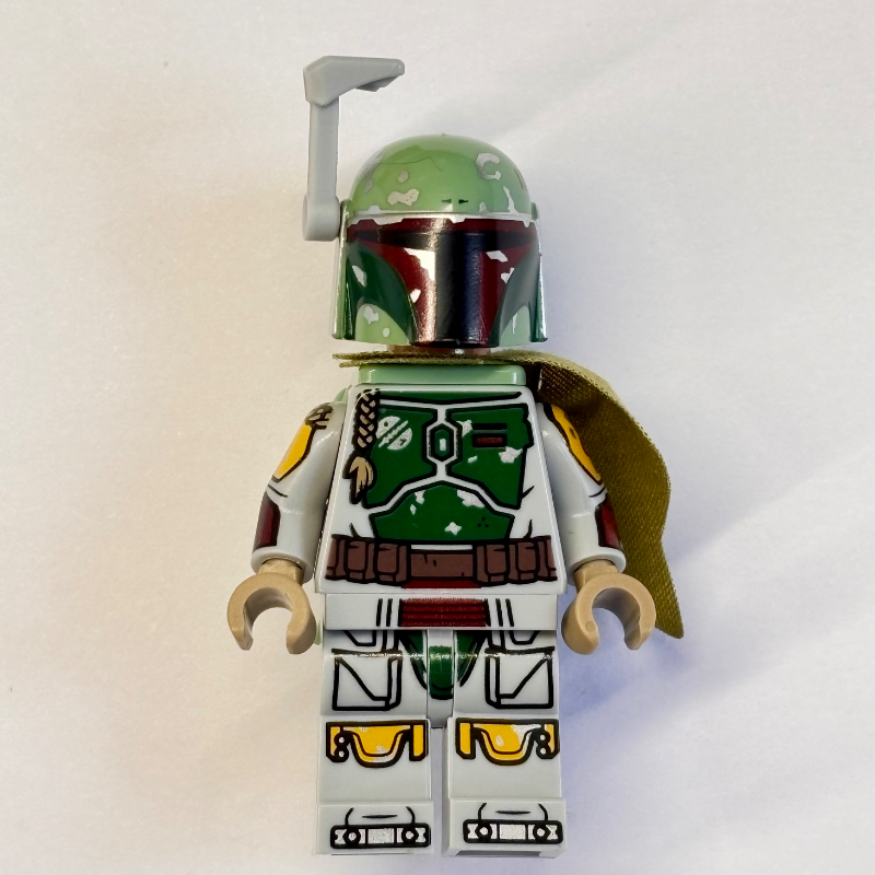 Boba Fett, casque, décolleté jetpack, bras imprimés, tête de nougat, pauldron (Boba Fett, Helmet, Jetpack Neckwear, Printed Arms, Nougat Head, Pauldron)