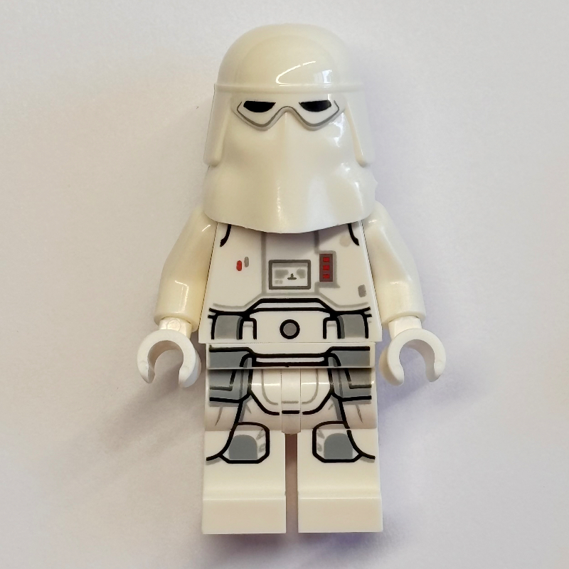 Soldat des neiges, hanches blanches, jambes imprimées, mains blanches (tête beige chaude) (Snowtrooper, White Hips, Printed Legs, White Hands (Warm Tan Head))
