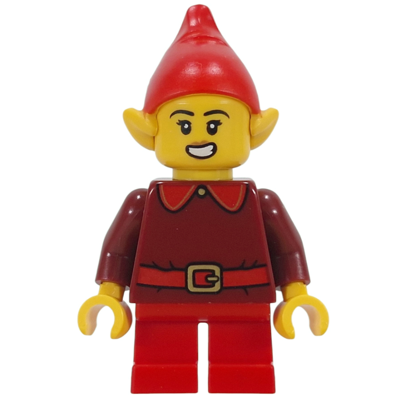 Elf - torse rouge foncé, jambes rouges (Elf - Dark Red Torso, Red Legs)