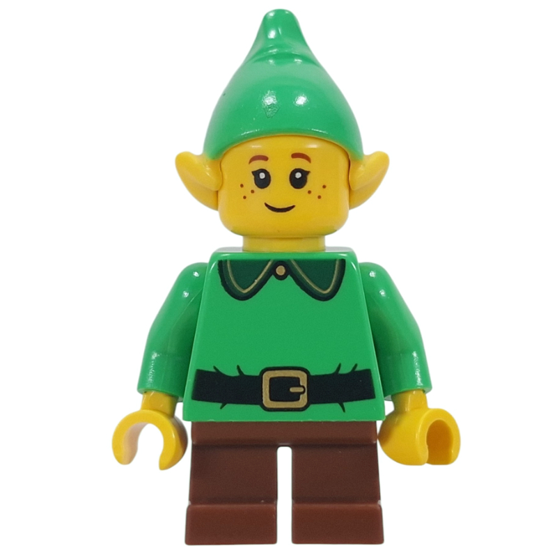 Elf - torse vert vif, jambes brun rougeâtre (Elf - Bright Green Torso, Reddish Brown Legs)