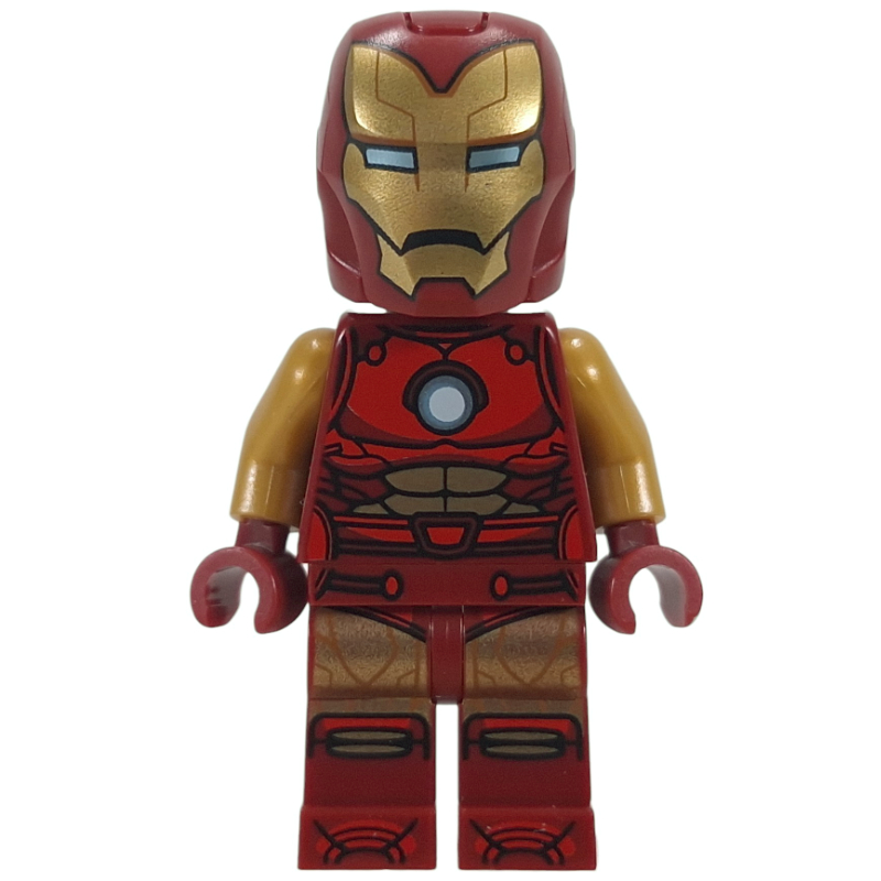 Iron Man, bras en or nacré, réacteur à arc rond, casque et visière (Iron Man, Pearl Gold Arms, Round Arc Reactor, Helmet and Visor)
