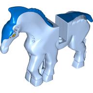 Visuel indicatif Rebrickable de Créature, cheval de course avec motif imprimé crinière bleue et queue (Creature, Direhorse with Blue Mane and Tail Print)
