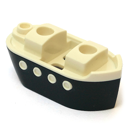 Visuel indicatif Rebrickable de Minifigurine accessoire de taille, Costume de ferry / bateau avec motif de coque noire (Minifig Hipwear, Ferry / Boat Costume with Black Hull Pattern)