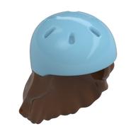 Cheveux et casque, long avec motif de casque azur moyen (Hair and Helmet, Long with Medium Azure Helmet Pattern)