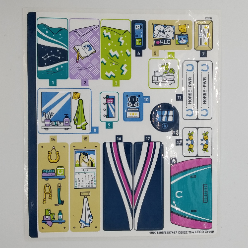 Visuel indicatif Rebrickable de Feuille d’autocollants pour le set 41722-1 (Sticker Sheet for Set 41722-1)