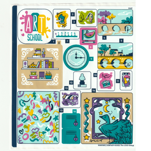 Visuel indicatif Rebrickable de Feuille d’autocollants pour le set 41711-1 (Sticker Sheet for Set 41711-1)