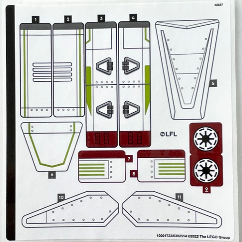 Visuel indicatif Rebrickable de Feuille d’autocollants pour le set 75342-1 (Sticker Sheet for Set 75342-1)