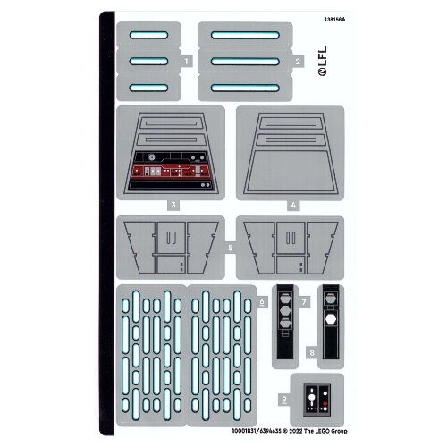 Visuel indicatif Rebrickable de Feuille d’autocollants pour le set 75324-1 (Sticker Sheet for Set 75324-1)