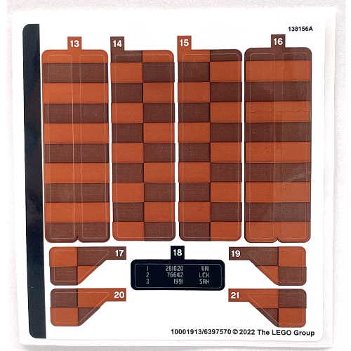 Visuel indicatif Rebrickable de Feuille d'autocollant 2 pour coffret 21331-1 (Sticker Sheet 2 for Set 21331-1)