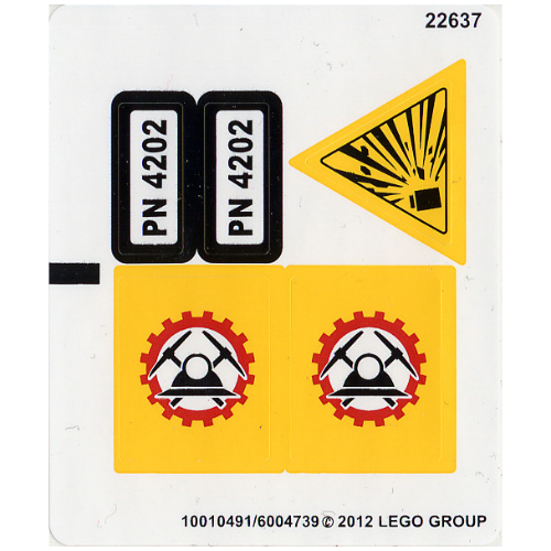 Visuel indicatif Rebrickable de Feuille d’autocollants pour le set 4202-1 (Sticker Sheet for Set 4202-1)