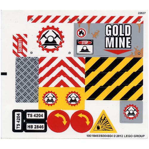 Visuel indicatif Rebrickable de Feuille d’autocollants pour le set 4204-1 (Sticker Sheet for Set 4204-1)
