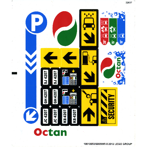 Visuel indicatif Rebrickable de Feuille d’autocollants pour le set 4207-1 (Sticker Sheet for Set 4207-1)