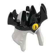 Visuel indicatif Rebrickable de Cheveux et couronne, long avec motif de couronne à pointes noires (Hair and Crown, Long with Black Spiked Crown Pattern)