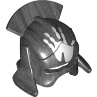 Casque Château avec peigne latéral et motif imprimé à la main (Helmet Castle with Lateral Comb and Handprint Print)
