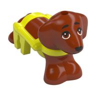 Visuel indicatif Rebrickable de Animal, chien, teckel avec motif de harnais jaune vif, yeux noirs imprimé (pickle) (Animal, Dog, Dachshund with Vibrant Yellow Harness Pattern, Black Eyes Print (Pickle))