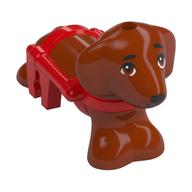 Visuel indicatif Rebrickable de Animal, Chien, Chien teckel avec Harnais Rouge (Pickle) (Animal, Dog, Dachshund with Red Harness Pattern (Pickle))