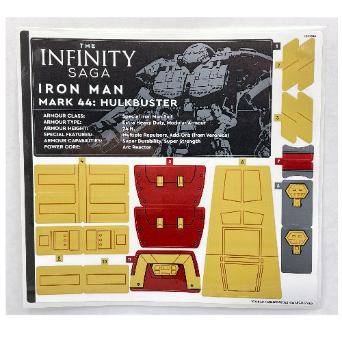 Visuel indicatif Rebrickable de Feuille d’autocollants pour le set 76210-1 (Sticker Sheet for Set 76210-1)