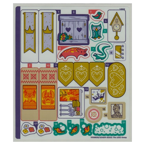 Visuel indicatif Rebrickable de Feuille d'autocollant 1 pour coffret 43205-1 (Sticker Sheet 1 for Set 43205-1)